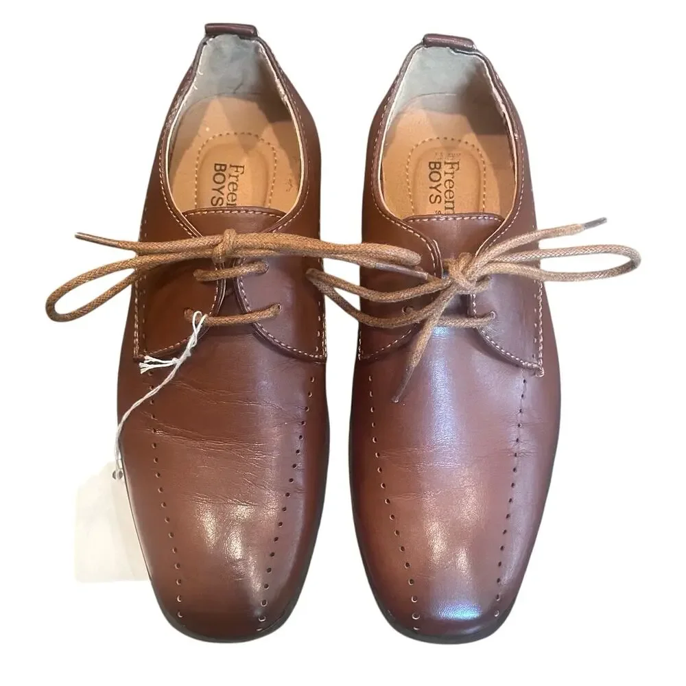 Freeman Boys Cole11-7 Brown Boys Dress Shoes Size 12M, SCVLPOTRK#958480